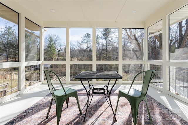 view of sunroom