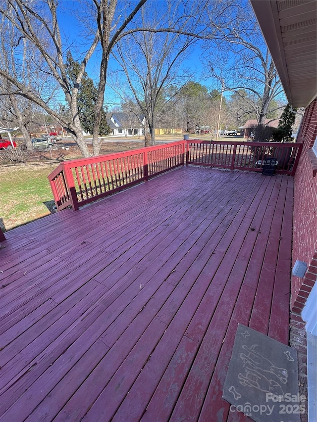 view of wooden deck