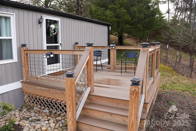 wooden deck with fence