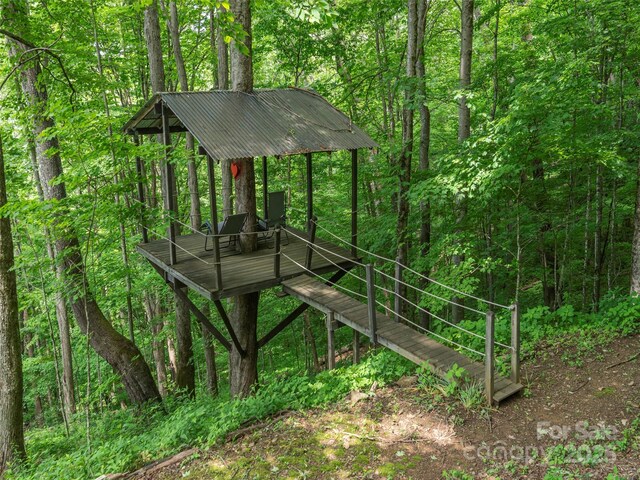 1185 Mule Stomp Rd, Clyde, NC 28721 - view of home's community featuring a gazebo and a forest view