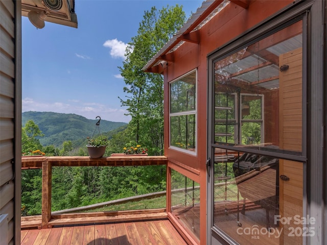 1185 Mule Stomp Rd, Clyde, NC 28721 - wooden deck featuring a mountain view