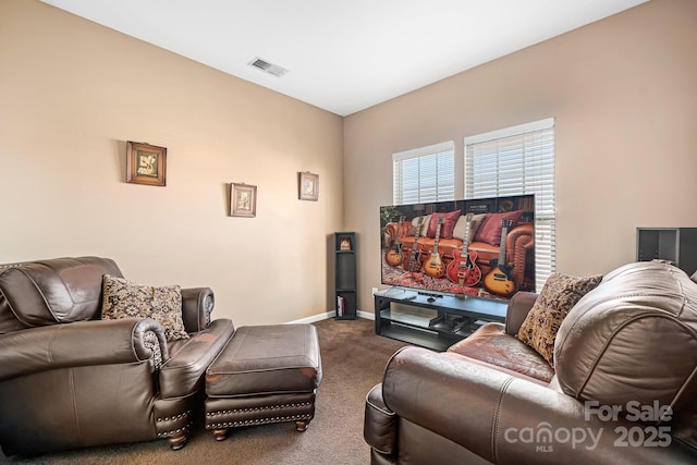 view of carpeted living room