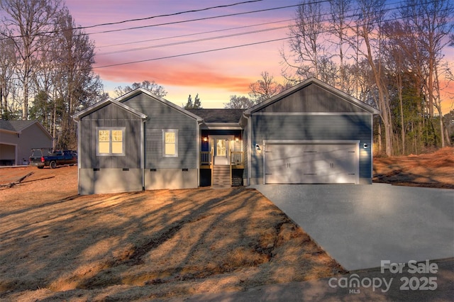 ranch-style house with a garage