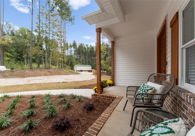 view of patio / terrace with a porch