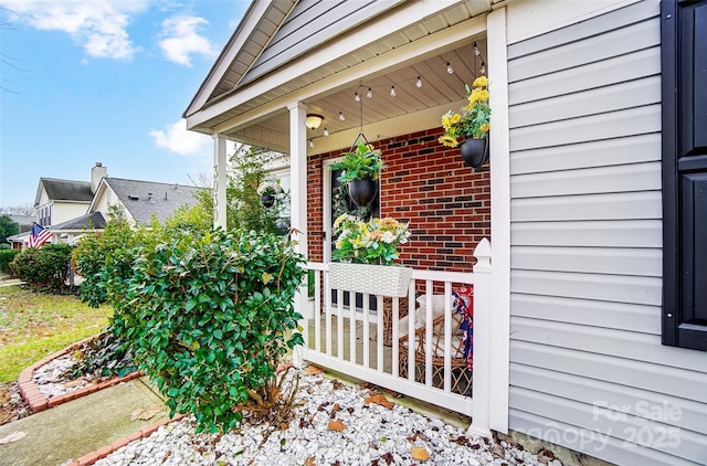 view of patio featuring covered porch