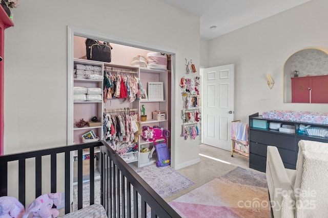 bedroom featuring a closet