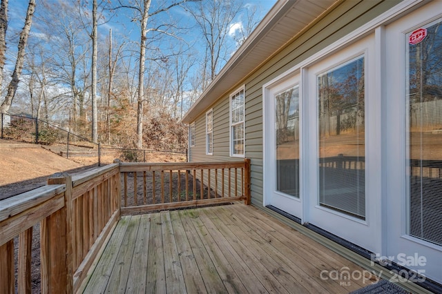 view of wooden deck