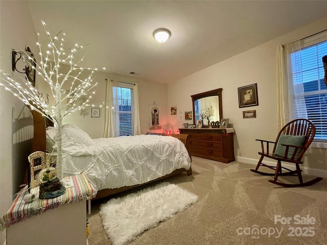 view of carpeted bedroom