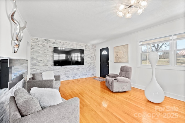 living room featuring wood-type flooring