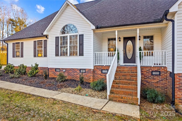 view of front of home with covered porch