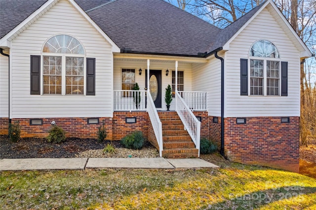 view of front of house with a porch