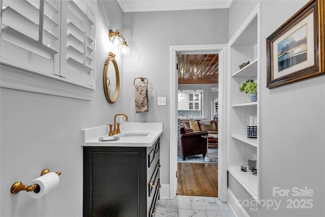 bathroom with vanity