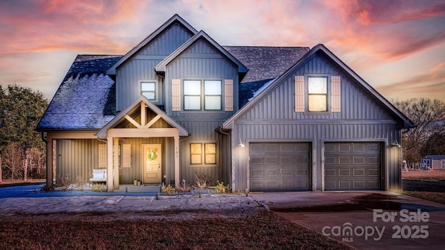 view of front of house featuring a garage