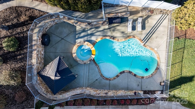 birds eye view of property