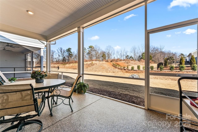 sunroom / solarium featuring a healthy amount of sunlight