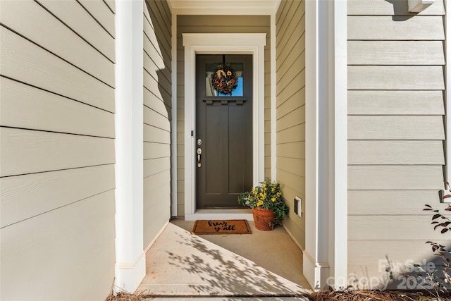 view of doorway to property