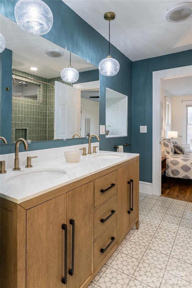 bathroom with vanity