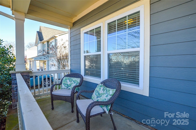 balcony with a porch