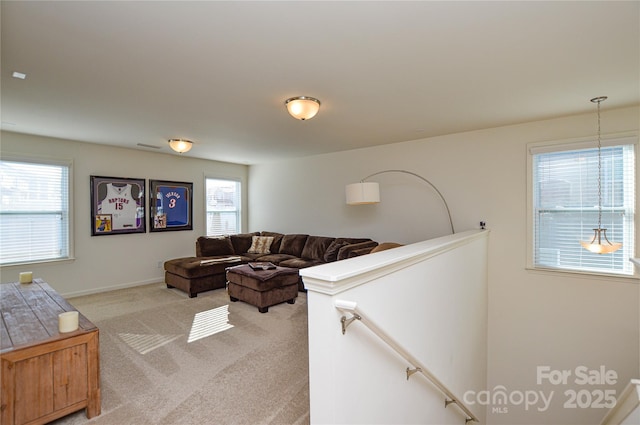 view of carpeted living room