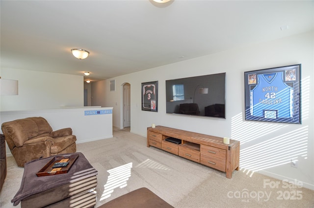 view of carpeted living room