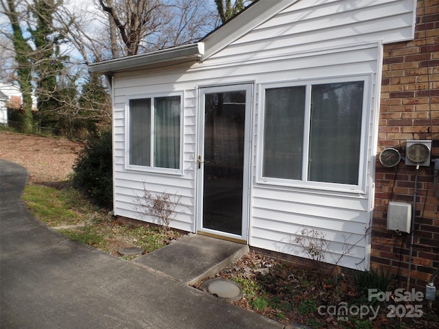 view of doorway to property