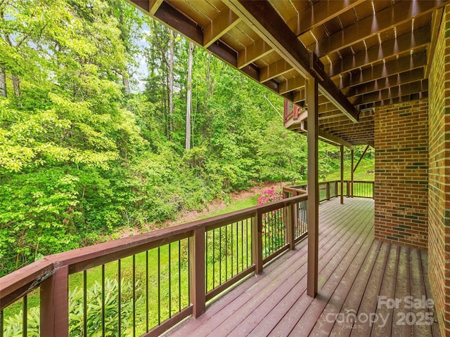 185 Oak Ridge Dr, Clyde, NC 28721 - view of wooden deck