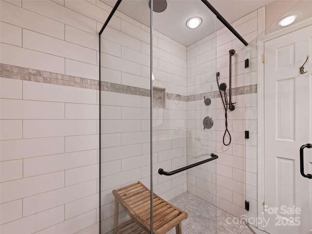 185 Oak Ridge Dr, Clyde, NC 28721 - bathroom with a shower stall