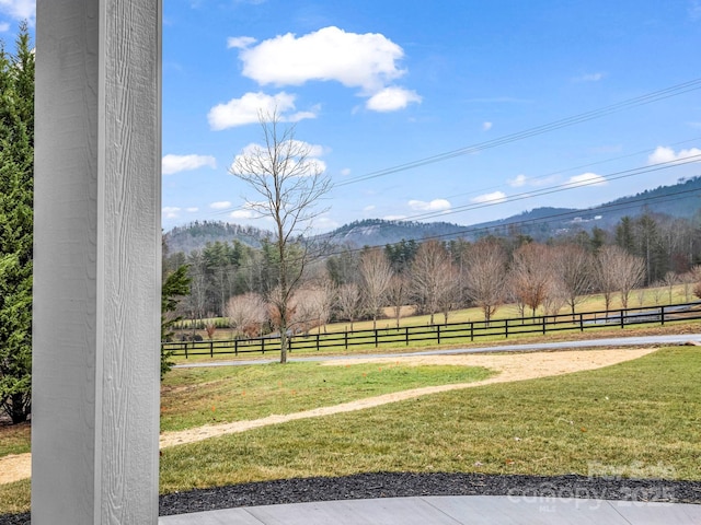 property view of mountains featuring a rural view