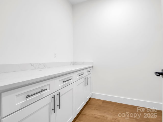 interior space with light hardwood / wood-style flooring