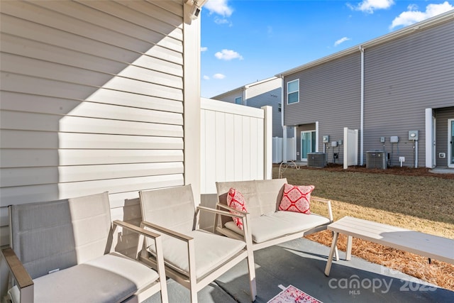 view of patio / terrace featuring cooling unit