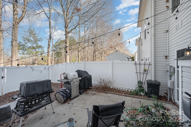 view of patio / terrace featuring area for grilling