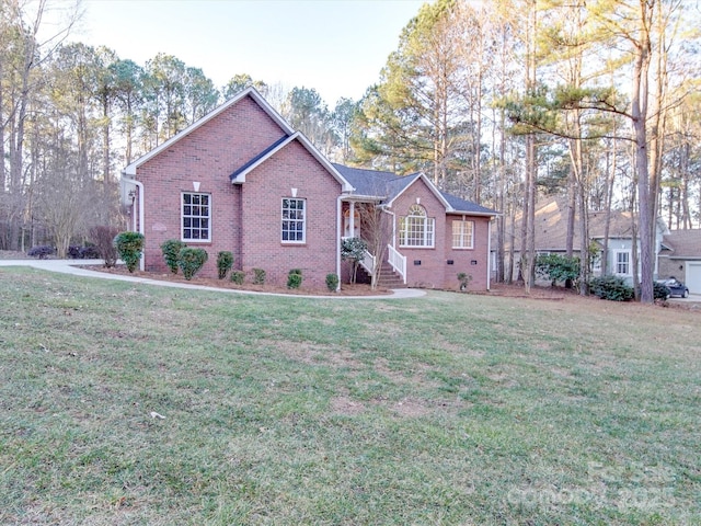 ranch-style house with a front yard