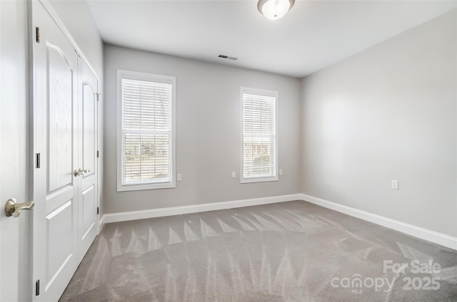 view of carpeted empty room