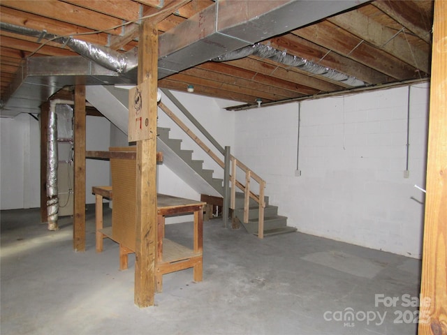 view of basement