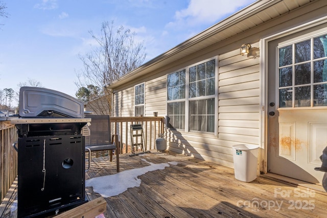 view of wooden deck