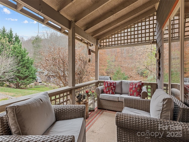 41 Cottontail Ln, Canton, NC 28716 - deck featuring an outdoor hangout area