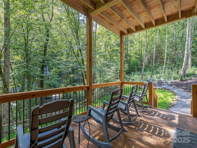 view of wooden deck