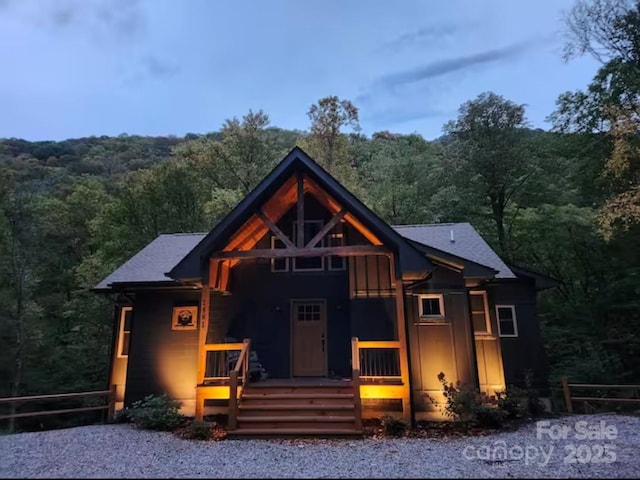 view of front of house with covered porch