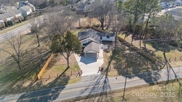 drone / aerial view featuring a residential view