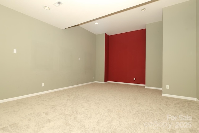 empty room with light carpet