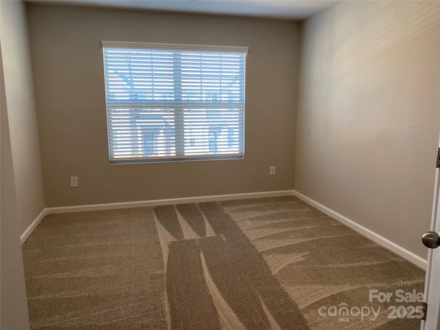 unfurnished room featuring carpet flooring