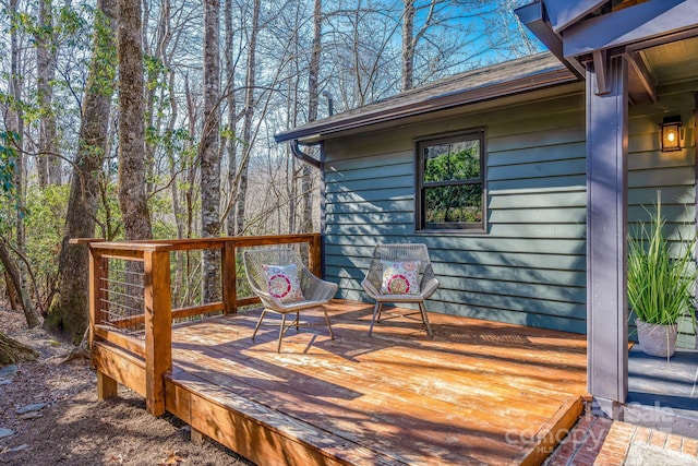 view of wooden deck