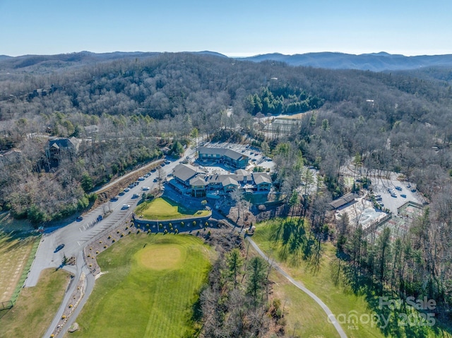 aerial view featuring a mountain view