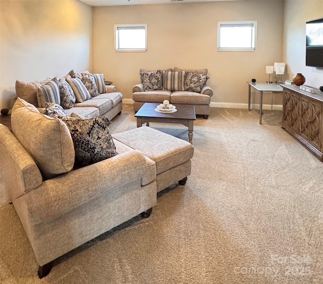 view of carpeted living room