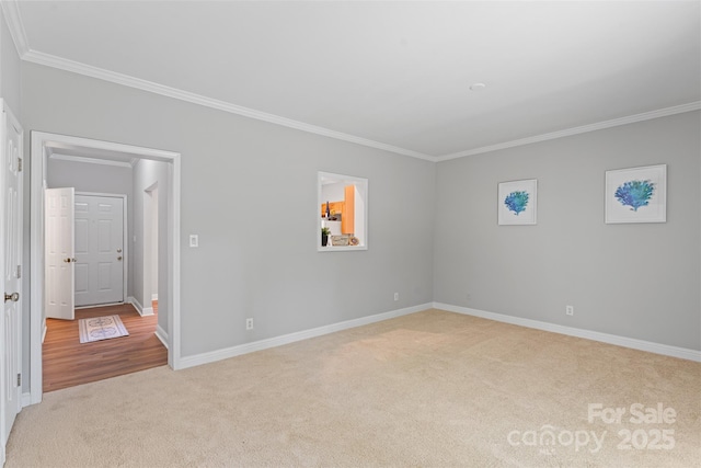 7019 Walnut Ridge Ct, Charlotte, NC 28217 - unfurnished room with carpet floors, crown molding, and baseboards