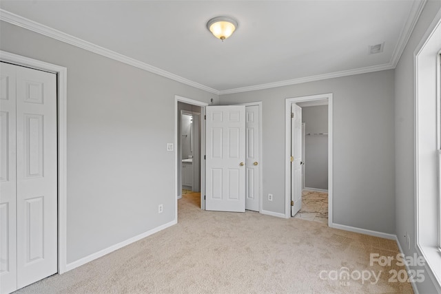7019 Walnut Ridge Ct, Charlotte, NC 28217 - unfurnished bedroom featuring carpet, crown molding, and baseboards