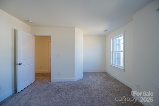 view of carpeted empty room