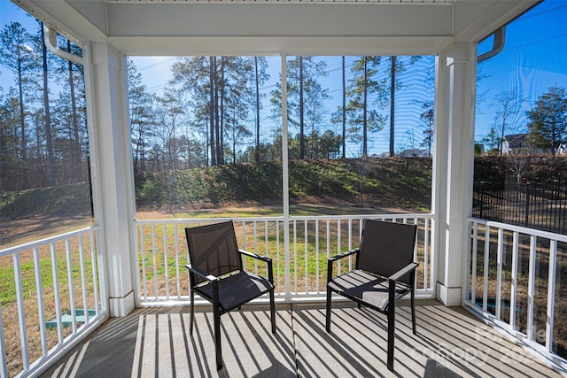 view of sunroom