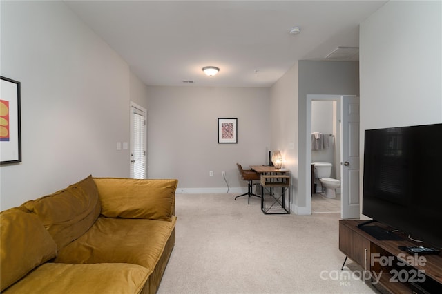 view of carpeted living room