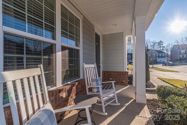 view of patio featuring covered porch